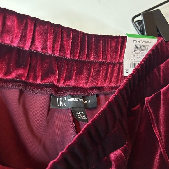 NWT I.N.C. Women’s Velvet Jogger Pants Size L - Picture 10 of 10